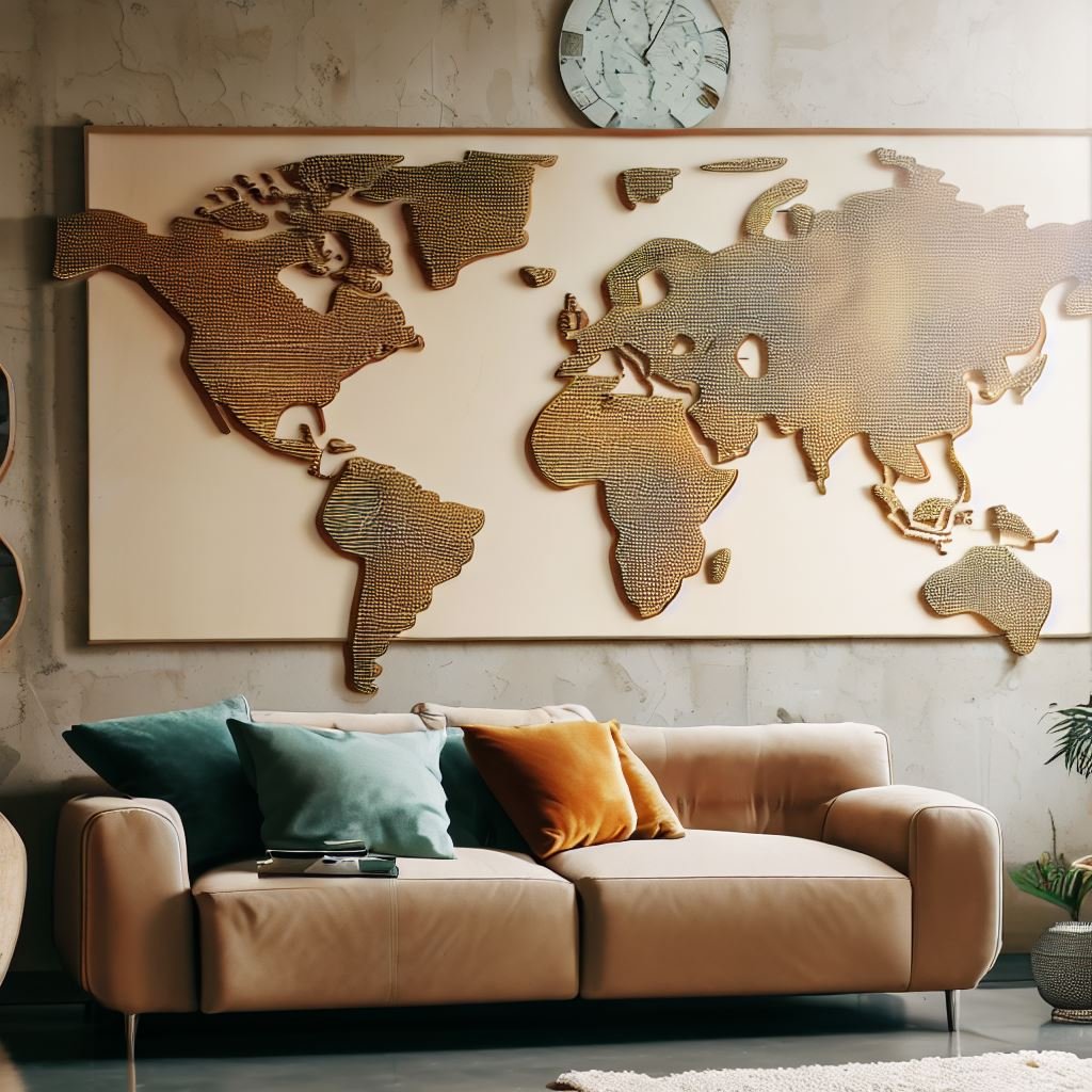 How do you use maps as decor